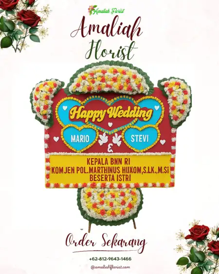 Papan Bunga Pernikahan Sindulang Satu